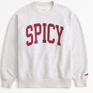 Gray Sweatshirt with Maroon Lettering